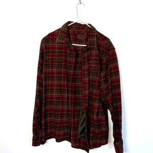 Men's Green and Red Plaid Flannel